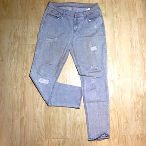 Light Grey Old Navy boyfriend skinny jeans.